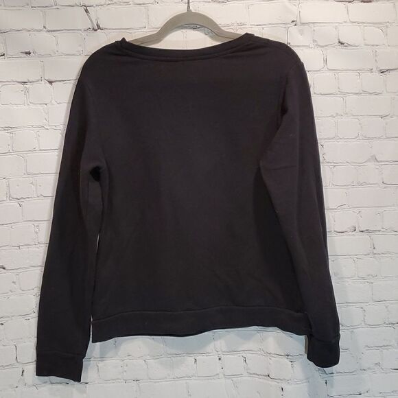 Holiday Time black Santa crewneck sweatshirt - Picture 4 of 4